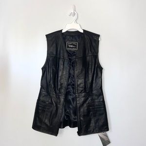 Genuine leather vest